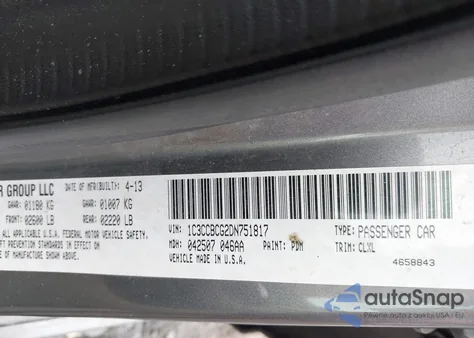 2013 Chrysler 200 Limited from USA, damaged, VIN 1C3CCBCG2DN751817